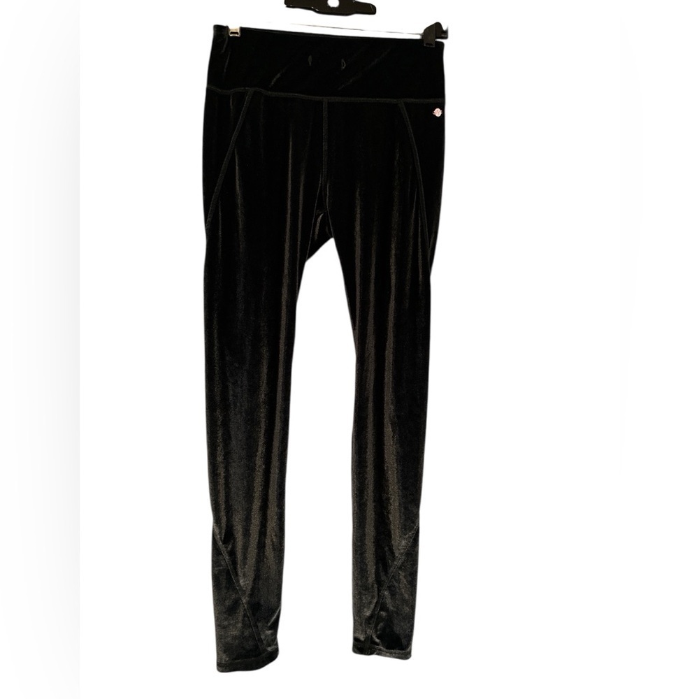 Calia Elegant Black Velvet Leggings